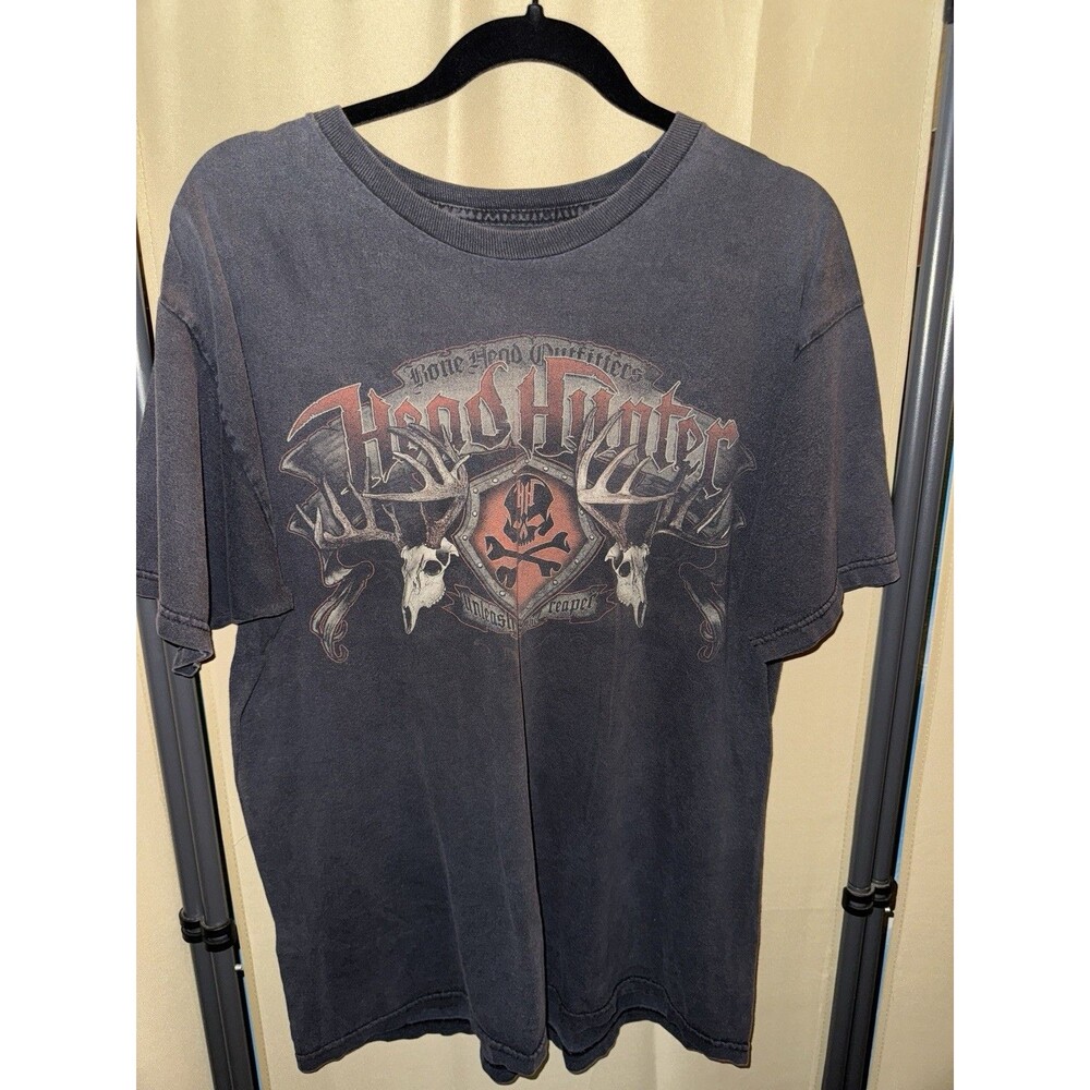 Bone Head Outfitters tee Head Hunter unleash reaper Large Black